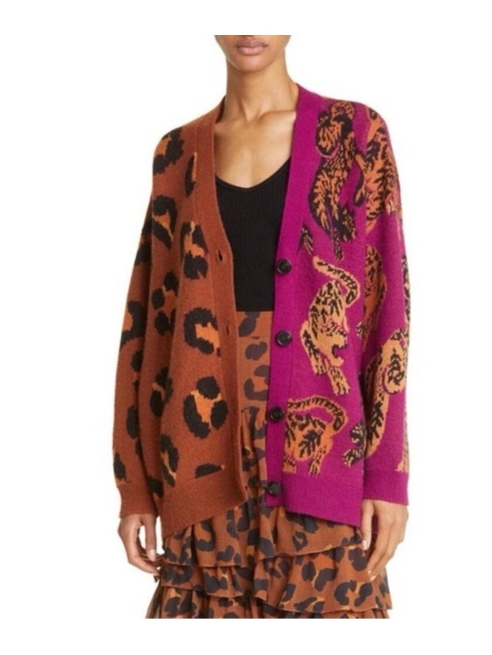 FARM Rio mixed wild leopards cardigan